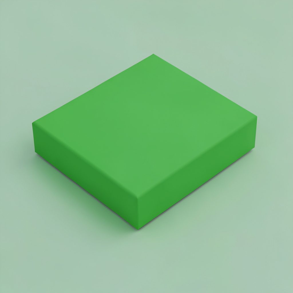 Isometric 3D illustration of a parcel on a conveyor with scan icons floating above, in soft greens and warm greys, representing package scanning along a courier route.