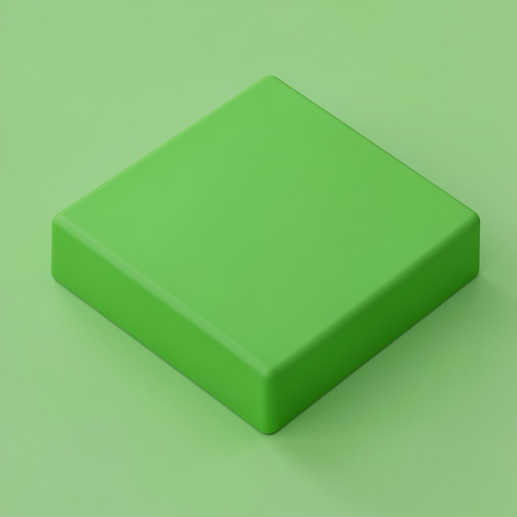 Isometric 3D render of a stylized green and white contact card with an envelope, phone handset, and location pin icons arranged neatly on a soft mint background, calm and organized mood